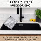 Nordhus Design Swedish Dishcloths, 5 Cloths, Made in Sweden - Reusable, Washable Cellulose Cotton Kitchen Cloths - Replace Paper Towels, Wipes, Sponges, Dish Rags