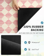 AMOAMI Coffee Mat Hide Stain Rubber Backed Absorbent Dish Drying Mat for Kitchen Counter - Fits Under Coffee Maker or Machine - PINK 12X19