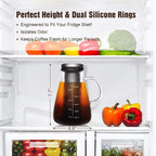 Cold Brew Iced Coffee Maker 34oz, Brewed Coffee Pot with Removable Double Mesh 304 Stainless Steel Filter, BPA-Free Cold Brew Pitcher Glass Container, Tea Maker