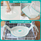 3PCS Silicone Bread sling & Silicone Baking Mat & Macaron Baking Sheet, Non-Stick Reusable Bread Making Tools for Kneading Dough Rolling Pastry and Baking Accessories