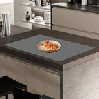 23.6"x15.7"(60cmx40cm) Large Silicone Mat for Kitchen Counter, Non-Slip Heat Resistant Countertop Protector, Waterproof Multipurpose Mat for Kitchen Island, Dark Gray