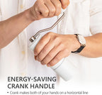 TIMEMORE Chestnut C3S Manual Coffee Grinder with CNC Stainless Steel Conical Burr Capacity 25g, Internal Adjustable Setting, Double Bearing Positioning for Travel, Camping, White