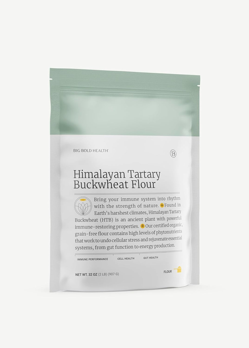 Big Bold Health Himalayan Tartary Buckwheat (HTB) Super Nutrition, Gluten-Free Flour Alternative for Baking. Certified Organic, Non-GMO, and Kosher