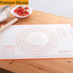Silicone Baking Mat，Non Stick Rolling Dough with Measurements for Pie Pizza Cookies Fondant Making，Extra Thick Non Slip Silicone Pastry Mat