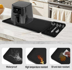 Heat Resistant Mats for Countertop,25.59''x15.75''-Hot Pad for Kitchen Countertop Protector,Silicone Air Fryer Mat with Griddle Tools Mat for Compatible with Ninja,Microwave Oven,Coffee Maker