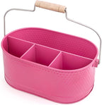 Alpha Living Home Silverware Organizer - Metal Kitchen Drawer & Utensil Organizer, Drawer Organizer for Forks, Knives, Multipurpose Kitchen Organizers and Storage Solution (Pink)