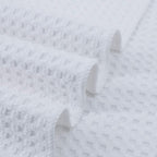 POLYTE Ultra Premium Microfiber Kitchen Dish Hand Towel Waffle Weave, 8 Pack (16x28 in, White)