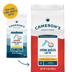 Cameron's Coffee Holiday Roasted Ground Coffee Bag, Flavored, Crème Brulee Latte, 12 Ounce (Pack of 6)