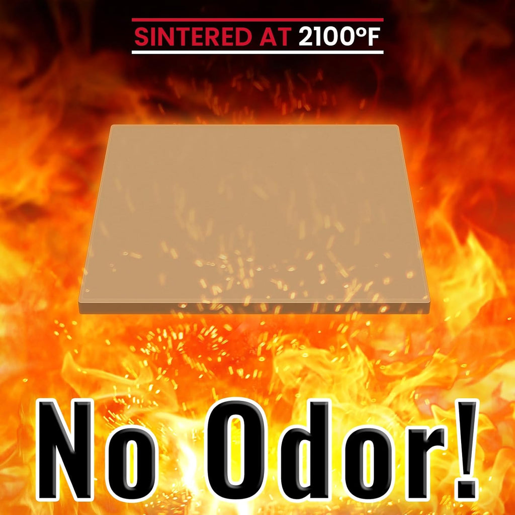 Unicook Pizza Stone for Oven and Grill, 11 Inch Square Baking Stone for Bread, Small Cordierite Oven Grill Pizza Pan, Thermal Shock Resistant, Including Dough Scraper