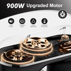 Kitchen in the box 7QT 900W 10-Speed Stand Mixer, Tilt-Head Kitchen Electric Mixer with Dough Hook, Whisk & Flat Beater(Onyx Black)