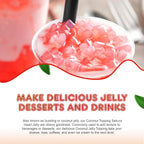 Fanale Coconut Jelly Topping nata de coco for Boba Tea | Ice Cream | Yogurt | Smoothie | Milk Tea | Desserts Sakura Heart Shaped, 6.6 pound (Pack of 4) | JEL030-CS