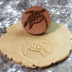 Wood Cookie Stamp, 2.5 Inch (Sea Turtle CS-018)