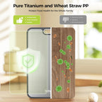 Titanium Cutting Board for Kitchen, Cutting Board Double Sided Food Grade, Pure Titanium and Wheat Straw PP, Easy to Clean Large Size 16”×11”