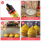 Cherrysea Food Coloring for Cake Decorating Rainbow Edible Food Dye for Baking Royal Icing Cookie Supplies Gluten Free 7x12ml Food Grade Liquid Food Color Kit, 0.4 Fl. Oz/Bottles