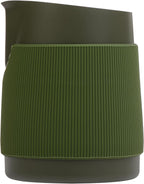 Normcore Handleless Milk Frothing Jug, Pitcher 15.2 oz, Frother Steamer Cup Stainless Steel Espresso Cup, Sharp Spout, Green, 450 ml