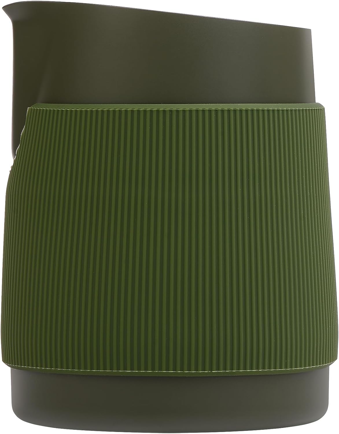 Normcore Handleless Milk Frothing Jug, Pitcher 15.2 oz, Frother Steamer Cup Stainless Steel Espresso Cup, Sharp Spout, Green, 450 ml