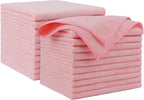AIDEA Microfiber Cleaning Cloth Pink 20PK, Microfiber Towels for Cars, Premium Car Cloths, Dusting Cloth Lint Free Cleaning Rags for SUVs, House, Kitchen, Window, Workshops,12×12"