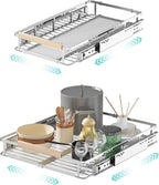 2Pack Expandable Pull Out Cabinet Organizer, Adjustable Width:12.3~18.5''W x 22.5''D Under Sink Organizer, Drawer Storage Shelves for Kitchen, Bathroom, Closet, Pantry, Cupboard, Pots, Pans