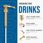 Jimoco® Syrup Pump Dispenser + Torani® Sugar Free Blue Raspberry Syrup, 25.4 oz - Coffee Syrup Pump & Flavoring Bundle