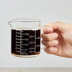 Ackers Mirror Scale Glass Measuring Cup-[Insulated handle | V-Shaped Spout]-Made of High Borosilicate Glass Measuring Cup for Kitchen or Restaurant, Easy to Read, 250 ML (8 Oz, 1 Cup)