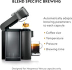 Nespresso Vertuo Coffee and Espresso Machine by De'Longhi with Milk Frother, 1000 Milliliters, Graphite Metal
