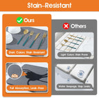 Large Stone Drying Mat for Kitchen Counter - 24"x16" Dirt-Resistant Quick Drying Fast Absorbent Non-Slip Diatomite Mat, Natural Diatomaceous Earth Dish Drying Pad for Dish Rack(Dark Grey)