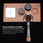 54mm Espresso Bottomless Portafilter with 3 Ear | Stainless Steel Basket and Black Aluminum Alloy Handle | Fits 54mm Breville/Sage Barista Espresso Machine | Espresso Accessories