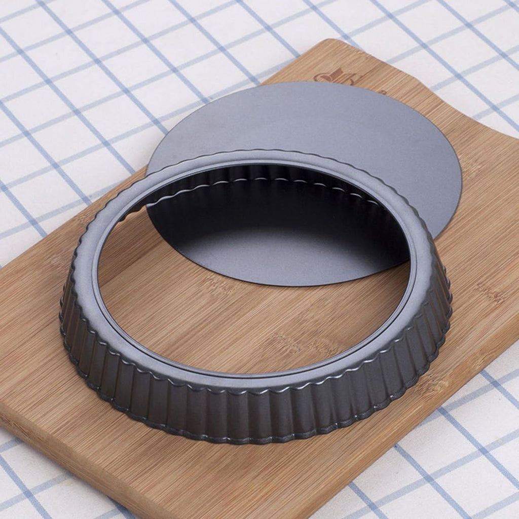 Tosnail 2 Pack 9 Inch Non-Stick Quiche Pan Tart Pan with Removable Loose Bottom