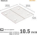 CHEFMADE Baking and Cooling Rack, 10.8-Inch Non-Stick Square Wire Rack for Oven Baking (Champagne Gold)
