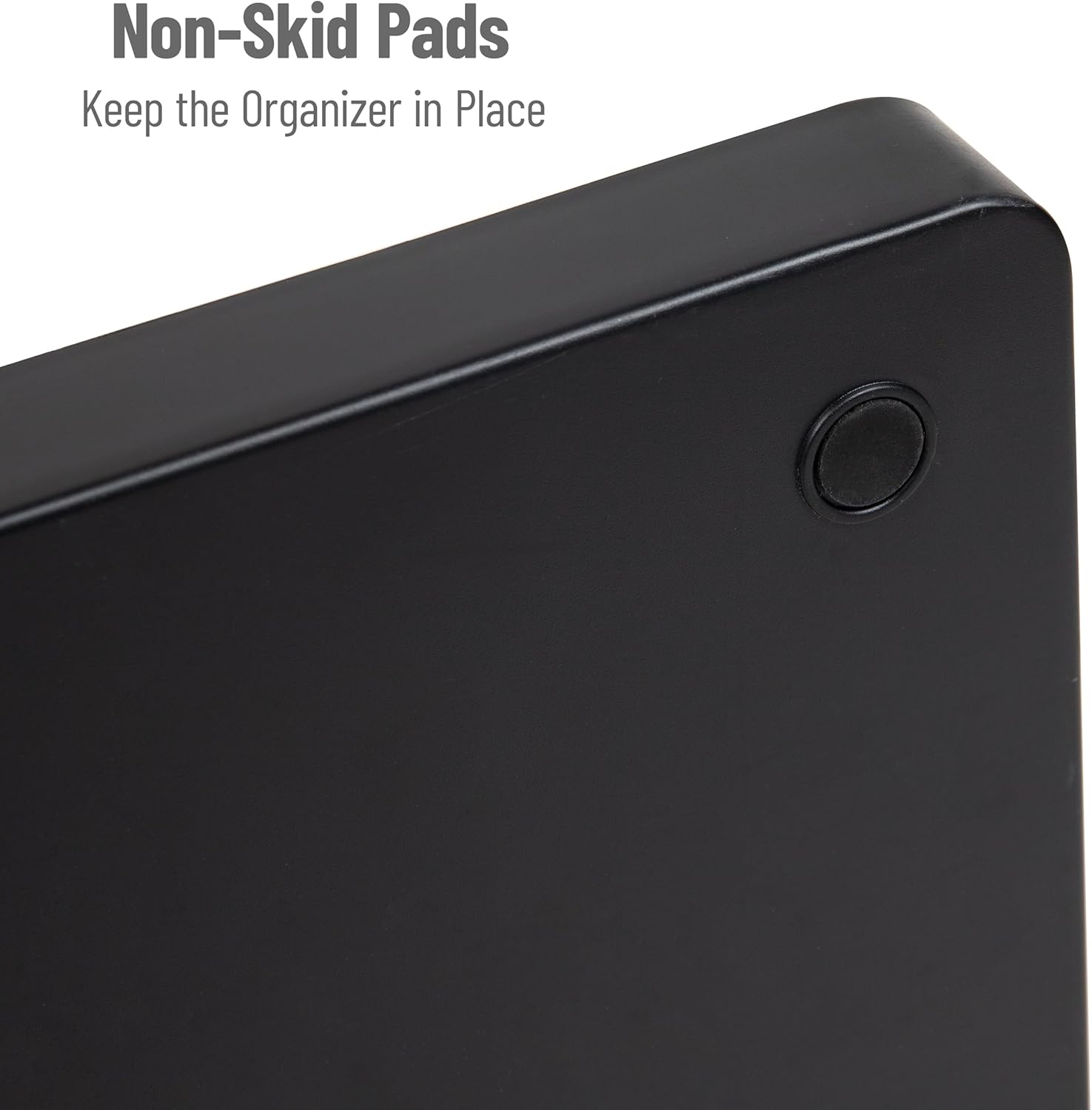 Mind Reader Cup and Condiment Station, Countertop Organizer, Coffee Bar, Kitchen, Stirrers, 24"L x 11.5"W x 12.5"H, Black