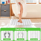 Large Stone Drying Mat for Kitchen Counter, Collapsible Quick Dry Stone Bath Mats for Bathroom, Ultra Absorbent Diatomaceous Earth Dish Stone Mat for Dishes Cups Cookware Countertop, 23.23'' x 15.4''