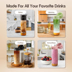 BobaMate® 25 oz Reusable Boba Cup & Tumbler with Lid, Straw, & Handle – Iced Coffee, Smoothie, Iced Matcha Cup – Spill-Proof, Shatter-Resistant, BPA-Free – Honeydew