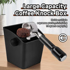 Coffee Knock Box Compatible with Breville, Espresso Puck Knock Box with Large Capacity, Durable Shock-Absorbent Espresso Puck Bin, Removable Bar and Non-Slip Base, Easy to Clean, for Home and Office