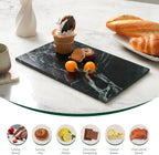 Koville Natural Green Marble Cutting Board for Kitchen Pastry Bread Macaron Display, 12" x 8" Real Stone Slab Marble Cheese Board for Home Countertop, Bathroom Perfume Tray Candle Plate