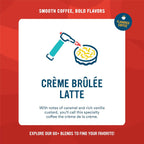 Cameron's Coffee Holiday Roasted Ground Coffee Bag, Flavored, Crème Brulee Latte, 12 Ounce (Pack of 6)