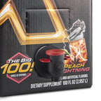 XMODE Energy Shots on Tap (Peach Lightning Flavor) – 100 Serving Dispenser with Refillable Bottles for On-Demand Energy at 150mg Caffeine Per Oz