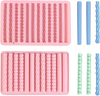 2Pcs oat bar mold - 12 long biscuit molds- Chocolate silicone mold for baking candies/energy bars, cheesecake, dried fruit cereal cookies (2, Pink)