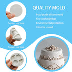 MEMOVAN Marine Theme Fondant Molds 4pcs Seashell Conch Starfish Silicone Baking Mold for Under the Sea Ocean Marine Cake Cupcake Decoration Chocolate Candy Soap Resin Clay Crafting