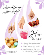 Sweet Spell Edible Glitter (15g) - Shimmer Sparkles for Drinks, Cakes, Cocktails - 100% Edible & Food Grade Glitter, Vegan, Gluten-Free (Purple)
