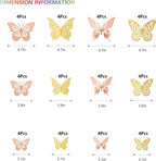 SAOROPEB 3D Butterfly Wall Decor, 48 Pcs 4 Styles 2 Color 3 Sizes, Removable Metallic Wall Sticker Room Mural Decals for Kids Bedroom Nursery Classroom Party Decoration (2 Color)