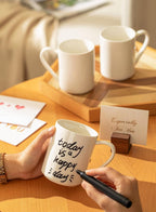 Sweese White Coffee Mug, Porcelain 11 Oz Coffee Mugs Set of 6, Ceramic Coffee Cups with Handle for Coffee, Tea, Cocoa, Cappuccino, Latte and Mulled Drinks