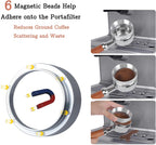 53mm Espresso Tamper Set - Spring-loaded Coffee Tamper, Adjustable Depth Espresso Distributor Leveler, Magnetic Dosing Funnel Aluminum Metal, Reusable Puck Screen, Fit for 53mm Portafilters