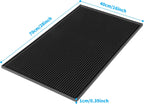 Extra Large (28 inch by 16 inch) Thick Rubber Service Bar Mat for Home Kitchen Counter Mat, Bartender Bar Mat, Dish Drying Mat, 1 Pack Black