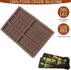 Dubai Chocolate Mold-Non-Stick Chocolate Bar Mold, Food Grade Silicone Deep Mold for Chocolate Stuffed Bar,Candy, Snacks,DIY Treats & Homemade Gifts (10 Snap)