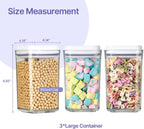 Food Airtight Containers storage with Lids 3 Pack One Button Open/POP UP/Kitchen Storage Organization for Coffee Tea Brown Sugar Cereals 950ml x 3