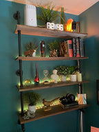Floating Shelves for Wall,Solid Wood Shelves Industrial Pipe Shelving 36inch for Wall Decor,Kitchen,Living Room