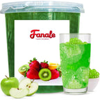 Fanale Green Apple Popping Boba Pearls, Vegan, Non GMO, Gluten Free, Fat Free, Perfect for Bubble Tea, Smoothies, Ice Cream, Desserts, and Beverages.