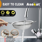 Anaeat Fine Mesh Strainers - Premium Stainless Steel Colander Sieve Sifters, with Durable Mesh and Sturdy Handle, Excellent for Sifting Dry ingredients, Flour, Pastas, Rice, Tea (2.8"+4.73"+7.09")