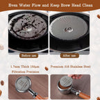 51mm Espresso Tamper Set - Spring-loaded Coffee Tamper, Adjustable Depth Espresso Distributor Leveler, Magnetic Dosing Funnel Aluminum Metal, Reusable Puck Screen, Fit for 51mm Portafilters