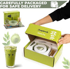 Matcha Whisk Set,7-Piece Japanese Matcha Tea Set with Ceramic Bowl, Whisk Holder, Bamboo Scoop, Sifter-Cloth Mat – Traditional Green Tea Kit for Gifts, Daily Use